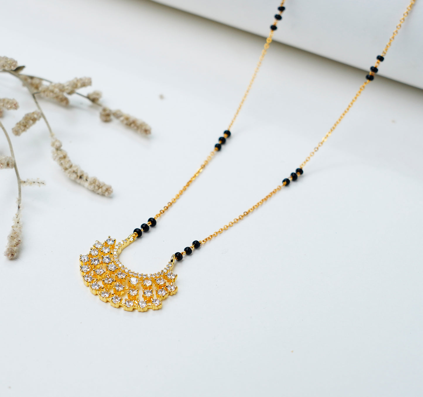 Gold Plated_American Diamond Mangalsutra