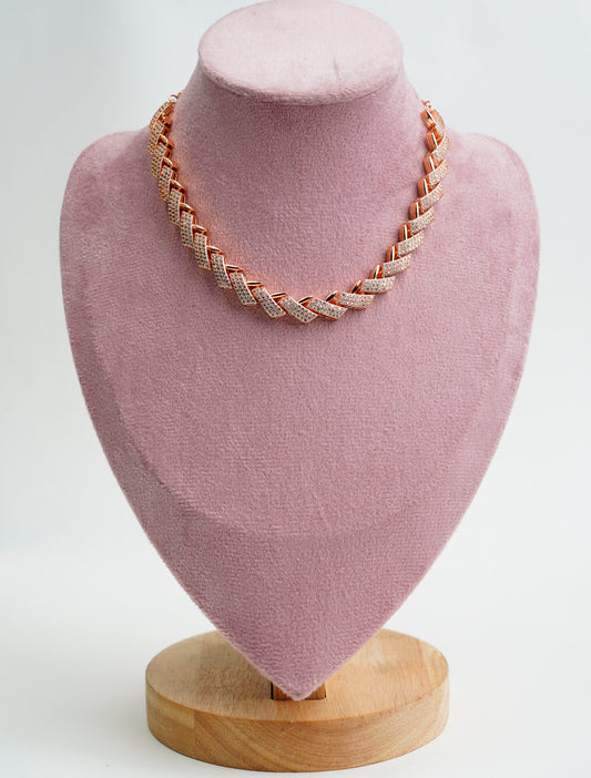 American Diamond_Triangle Shape Necklace Set