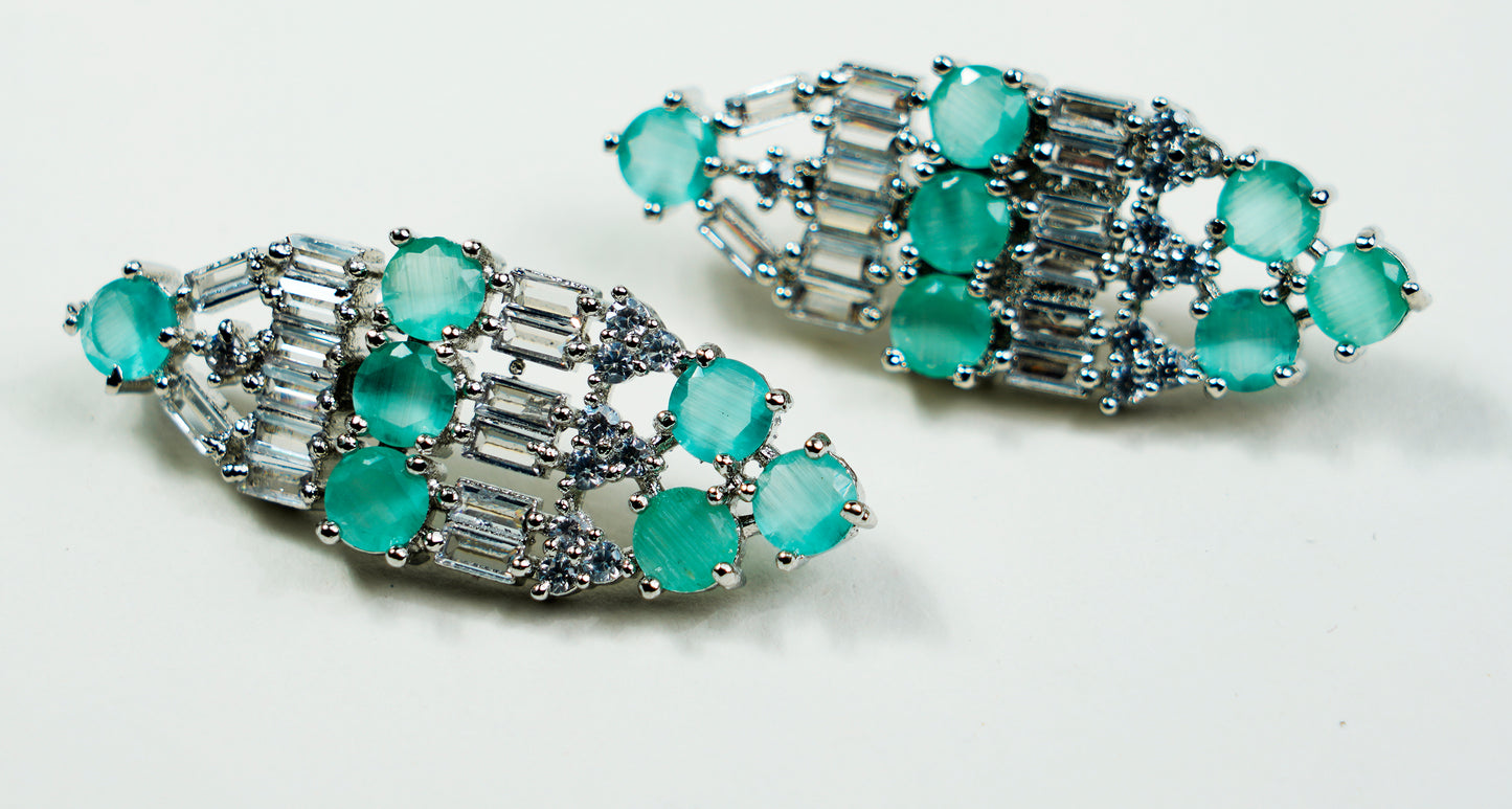 American Diamond_Small Round Stone Necklace Set