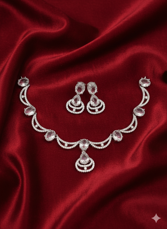 American Diamond- Crescent Moon Shape