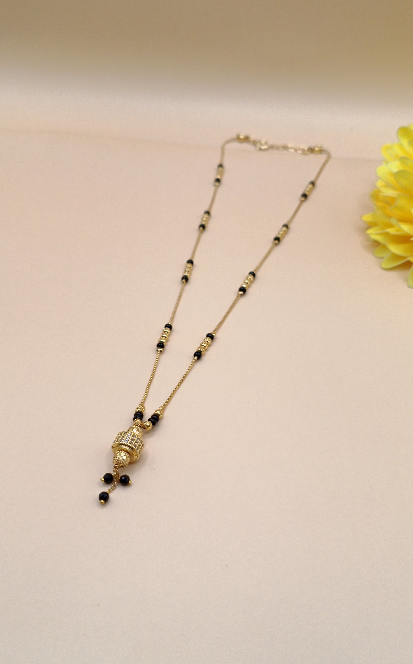 Gold Plated_Barrel Shape Mangalsutra