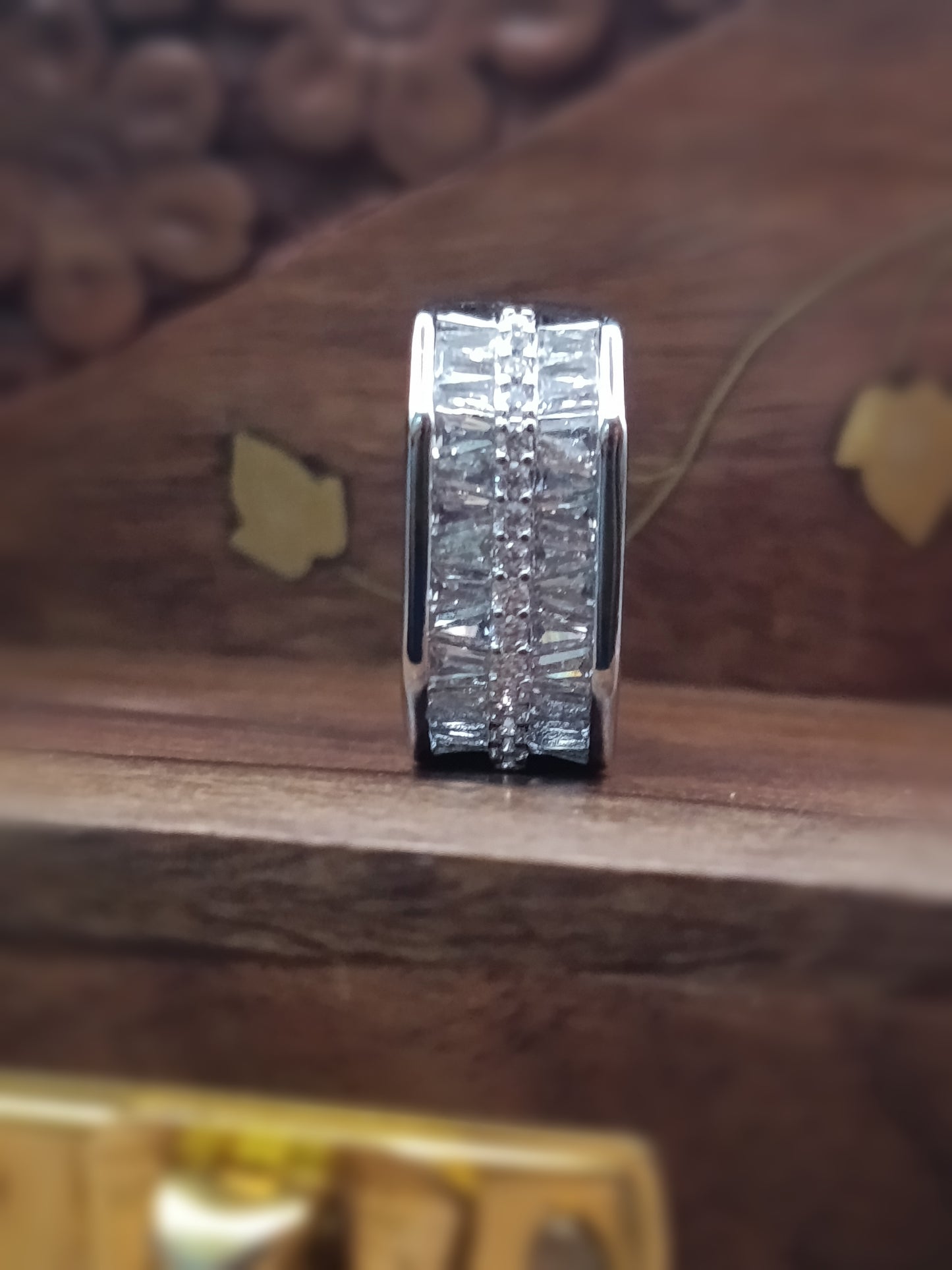 Silver Plated_Princes Cut Diamond Ring