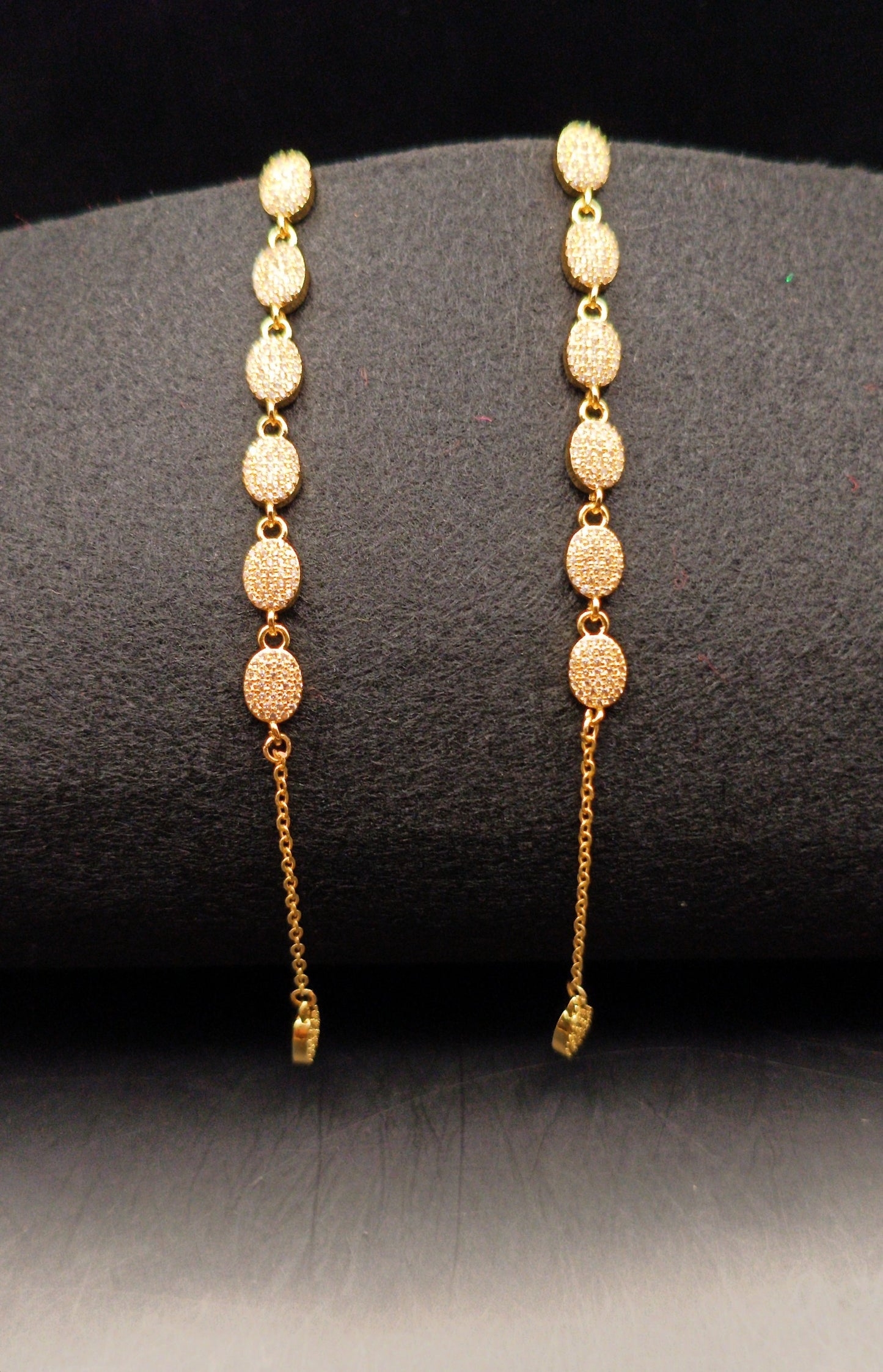 Anti Tarnish_Gold Lariat-Style Pendant Necklace Set