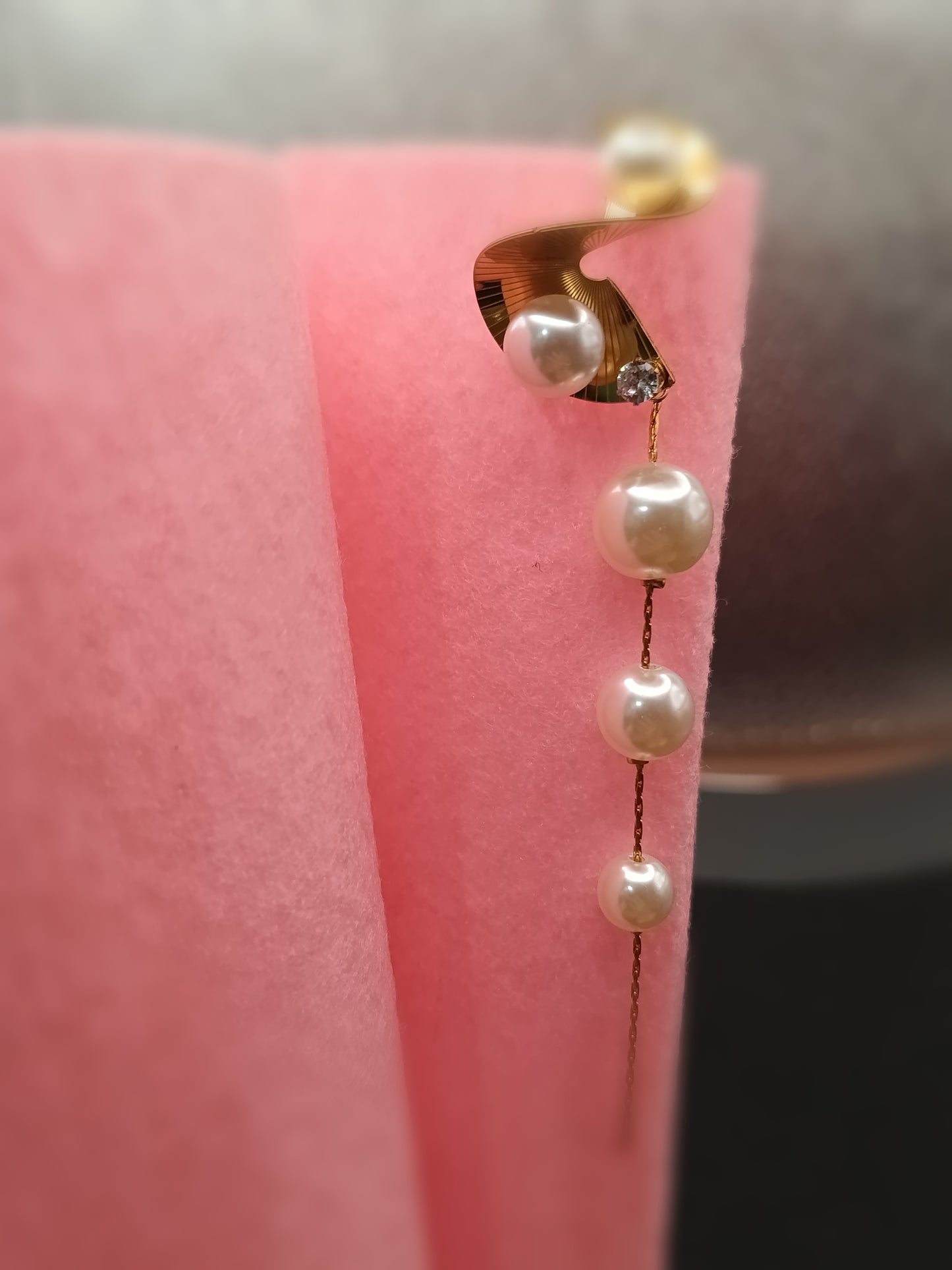 Anti Tarnish_Korean Style Long Pearl Drop Earrings