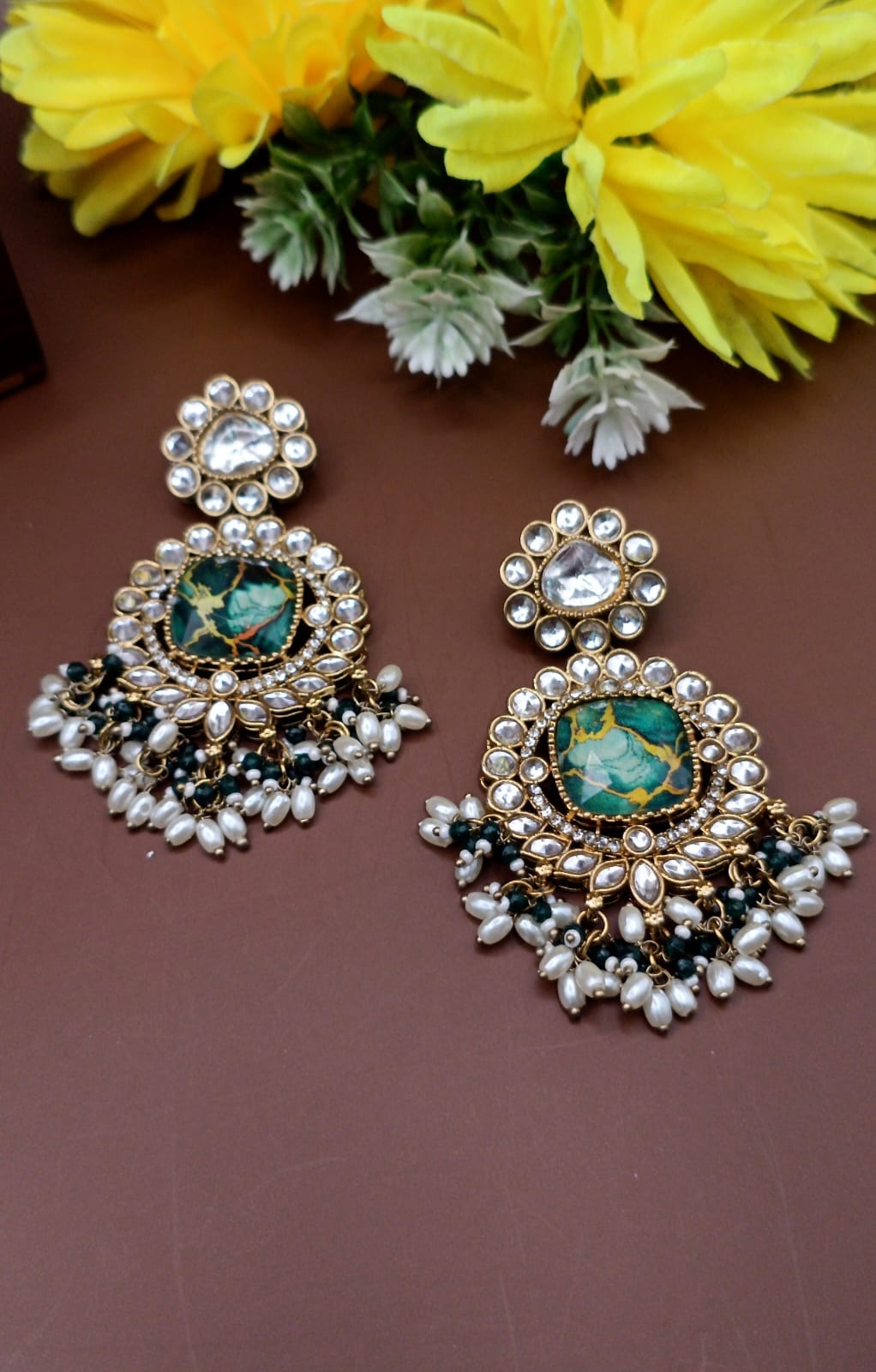 Teardrop Ruby Kundan Pendant Choker Set