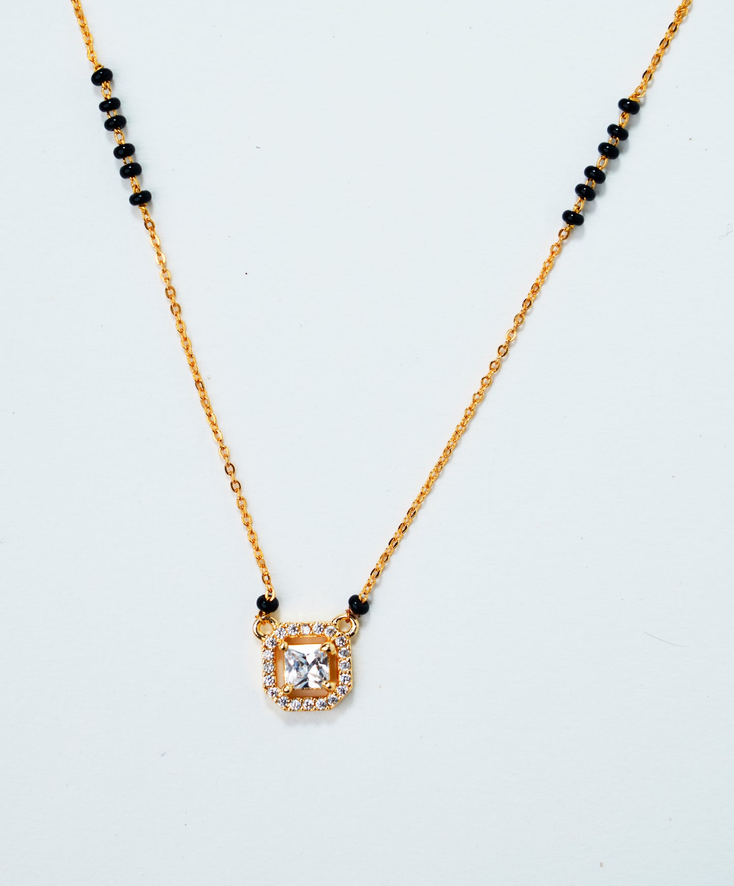 Square Shape_American Diamond Mangalsutra