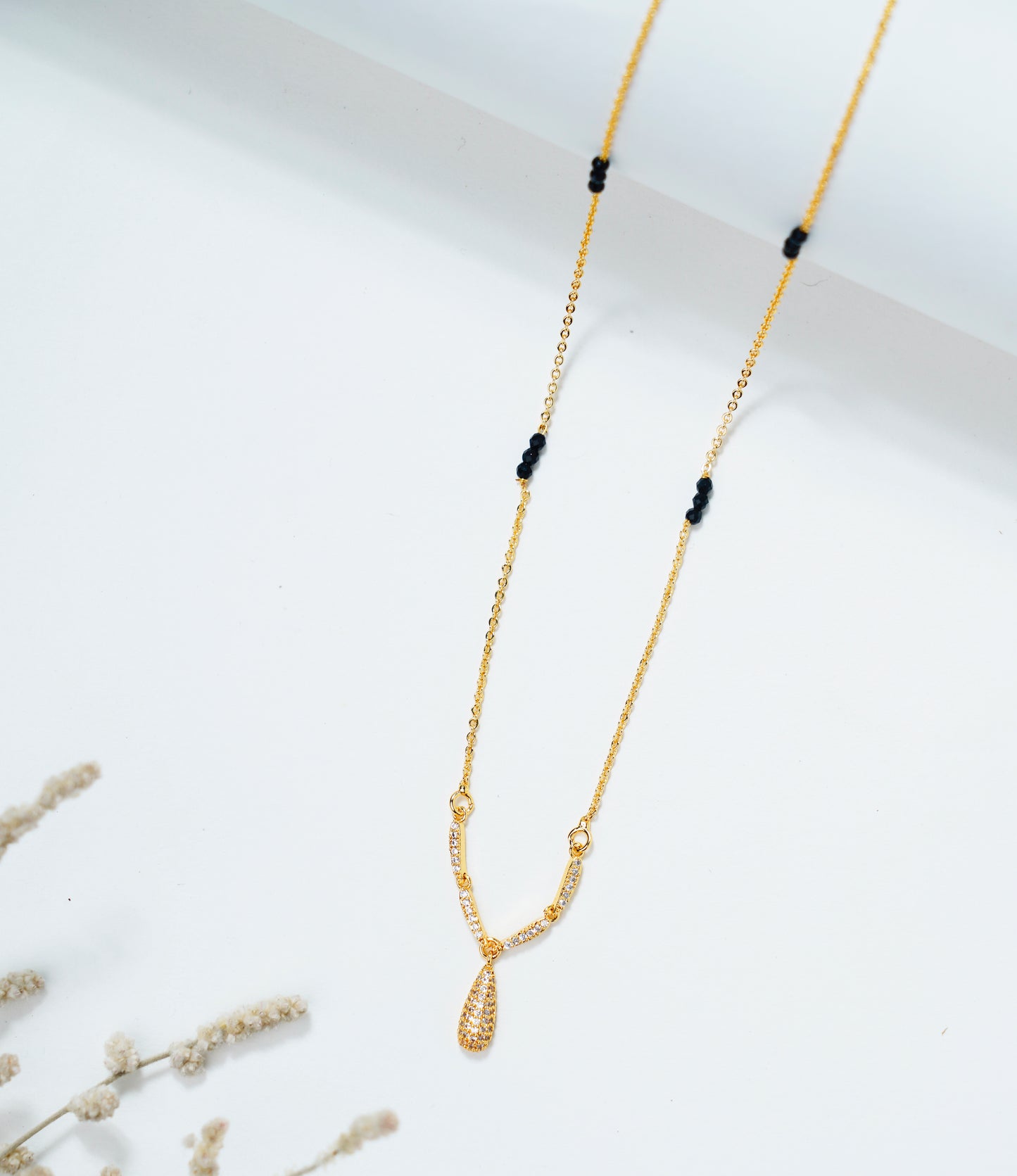 Drop Shape_American Diamond Mangalsutra