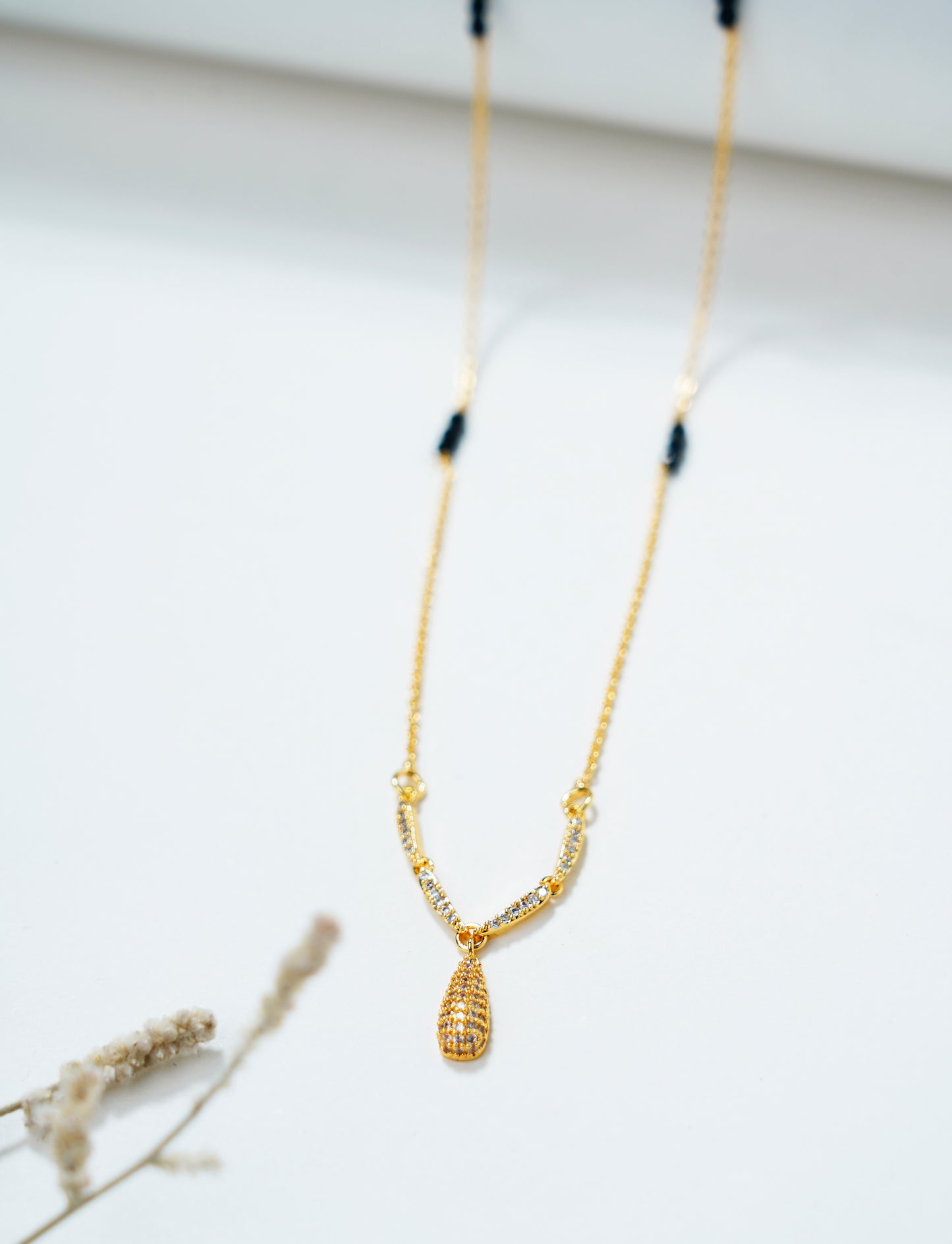 Drop Shape_American Diamond Mangalsutra