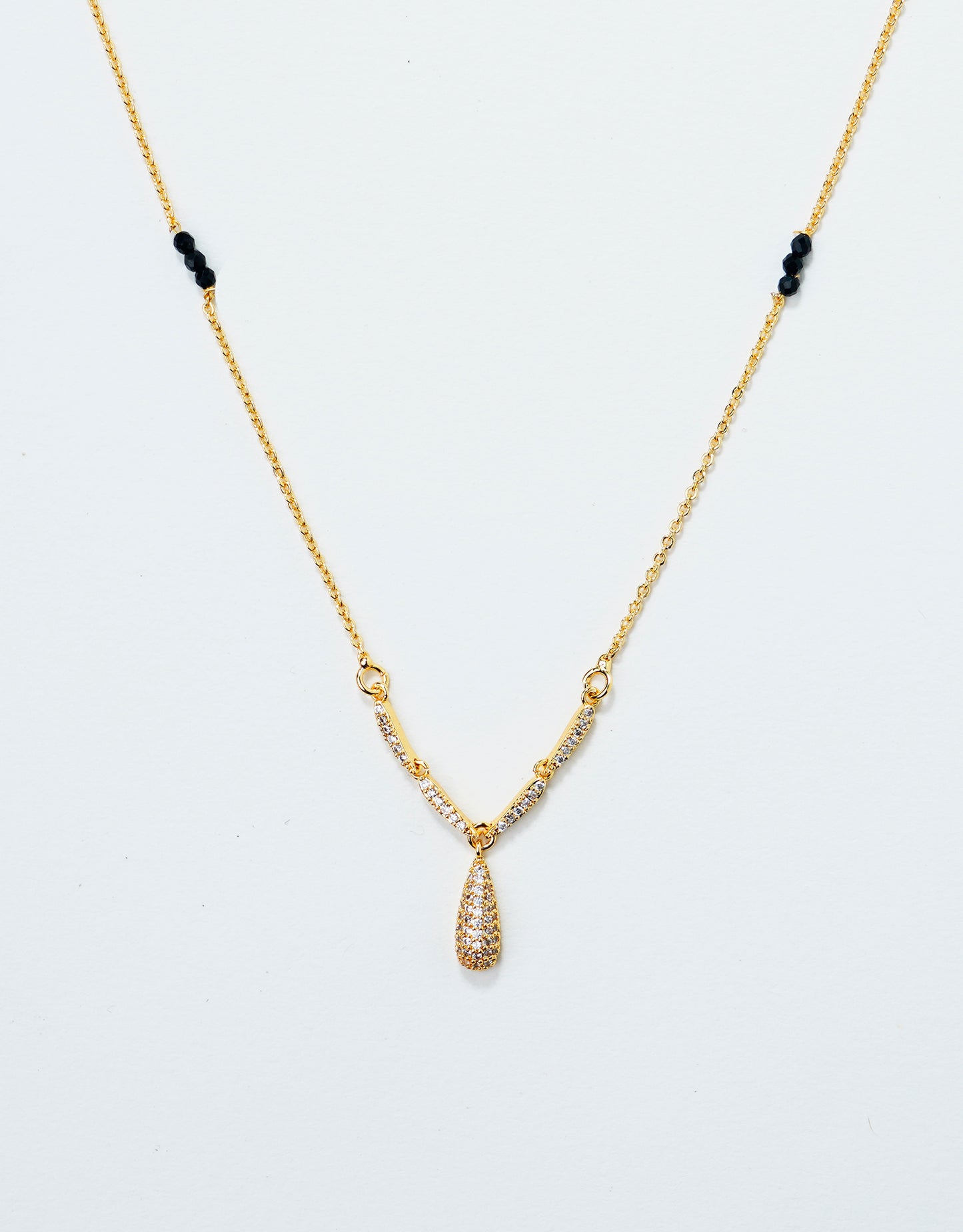 Drop Shape_American Diamond Mangalsutra