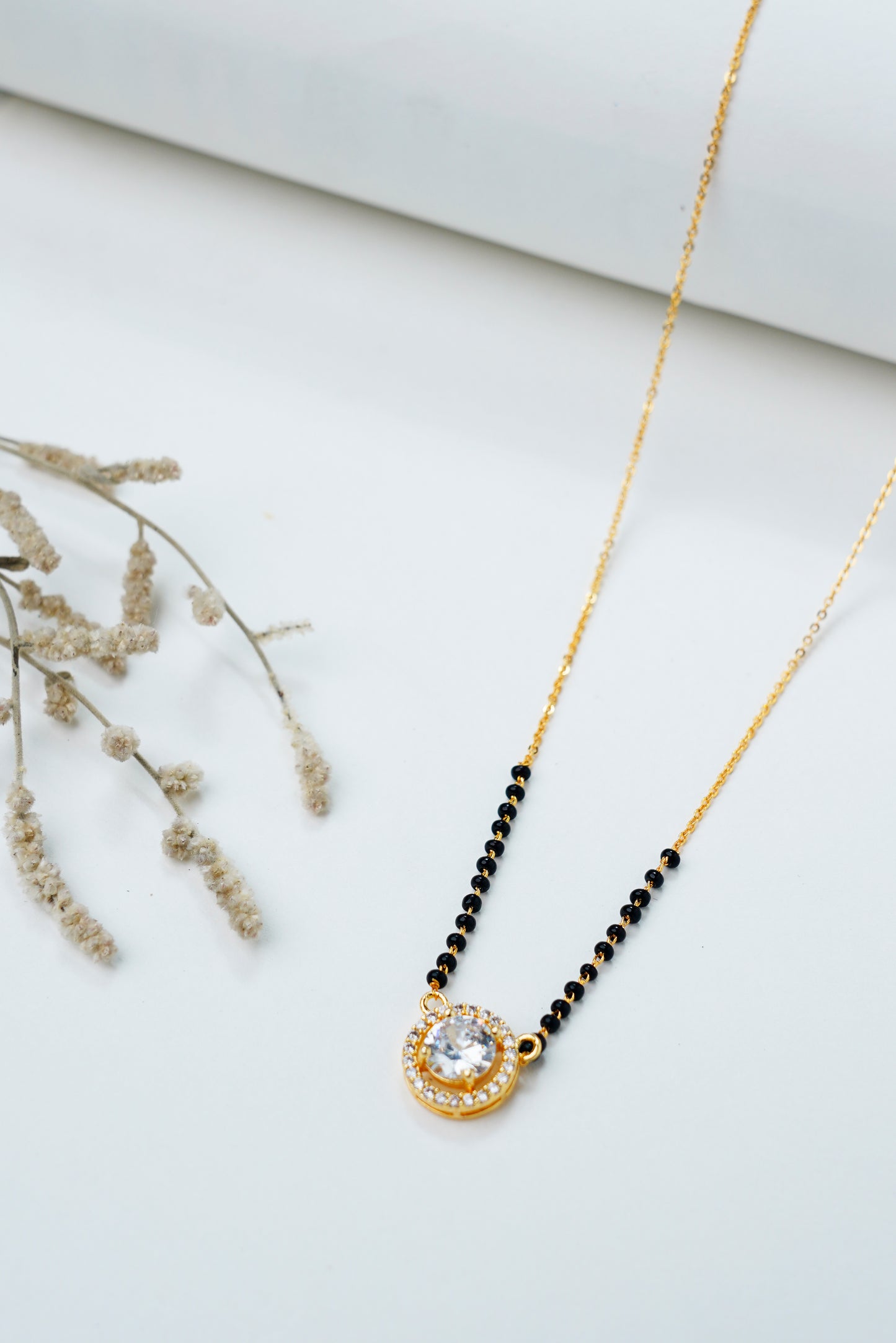 Round Shape_American Diamond Mangalsutra
