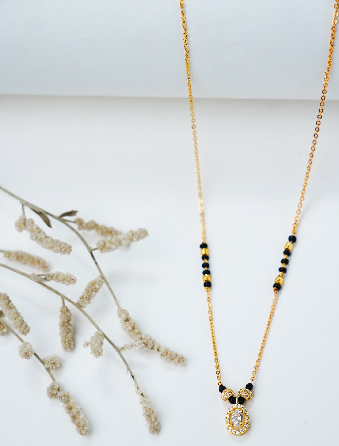 Gold Plated_American Diamond Mangalsutra