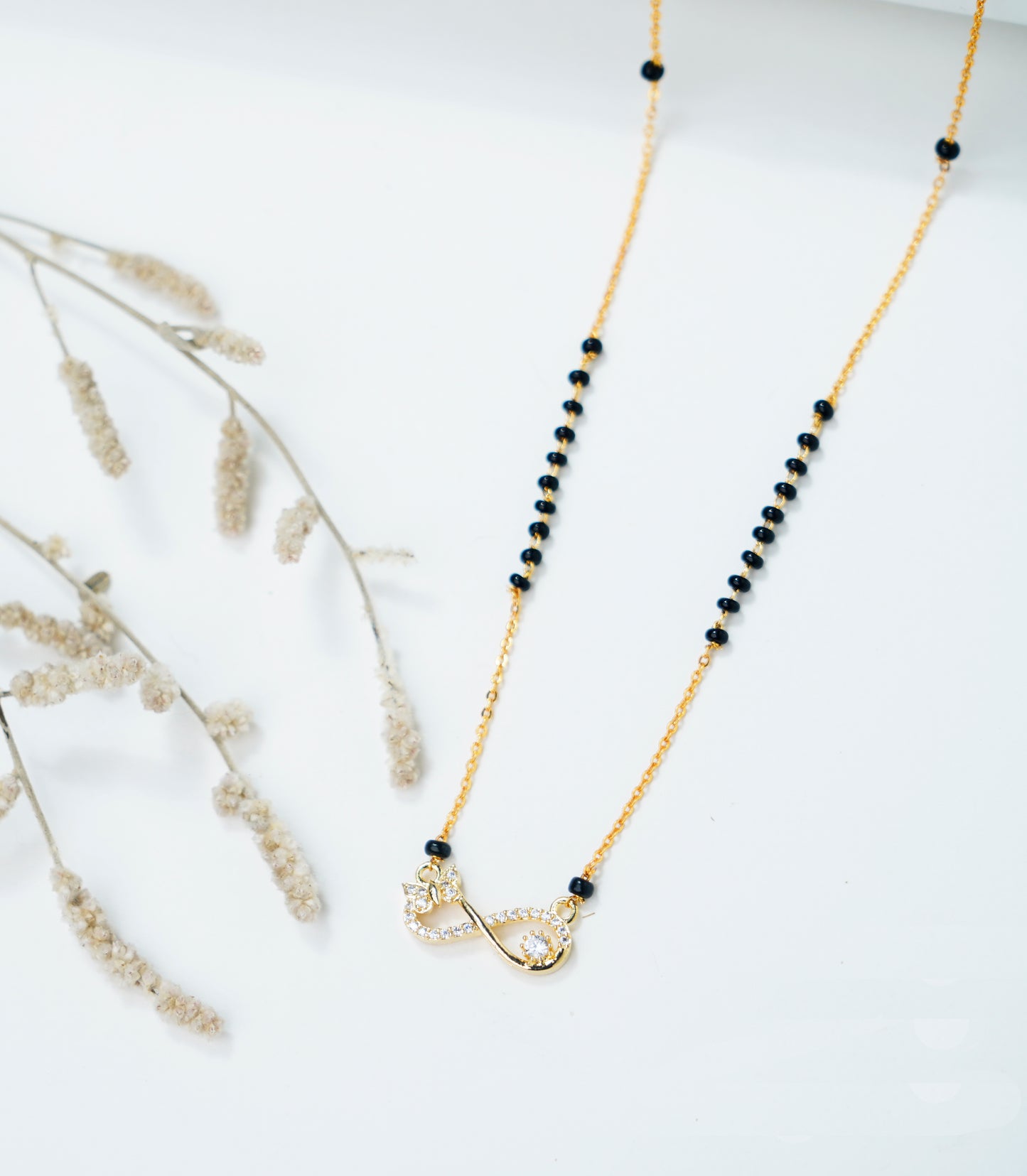 Love Shape_American Diamond Mangalsutra