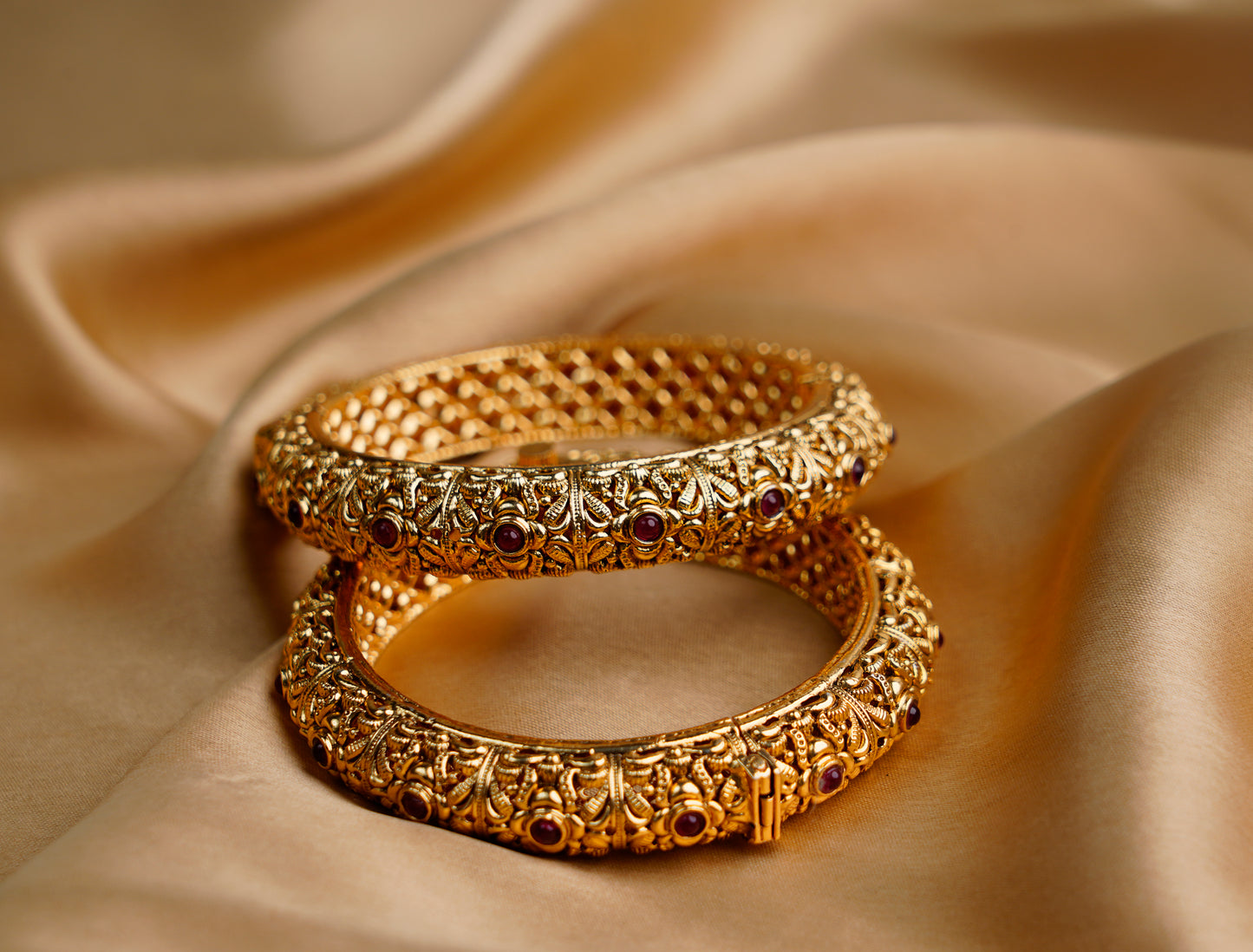 Gold Plated_Traditional Style Gold Adjustable Kada