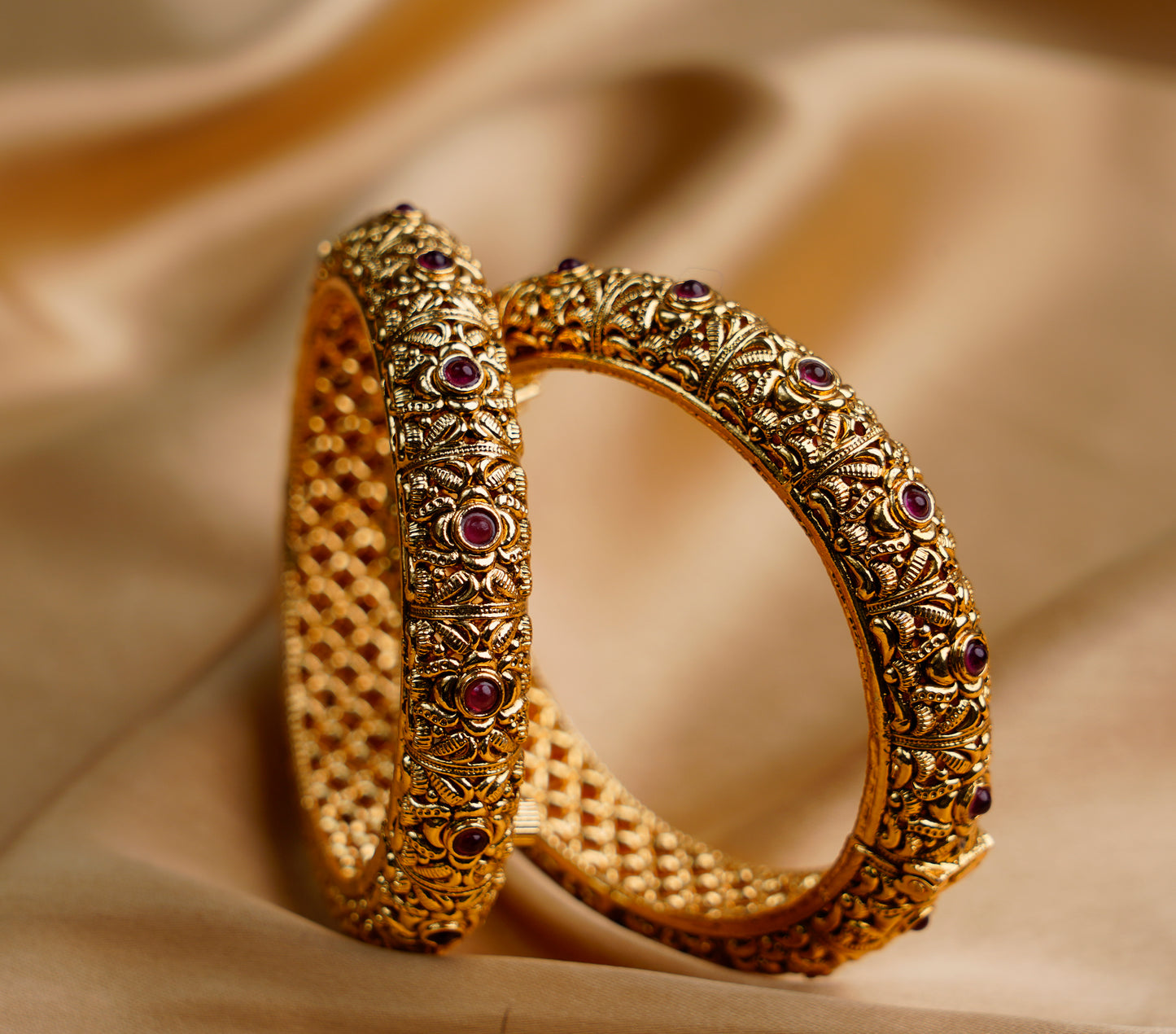 Gold Plated_Traditional Style Gold Adjustable Kada