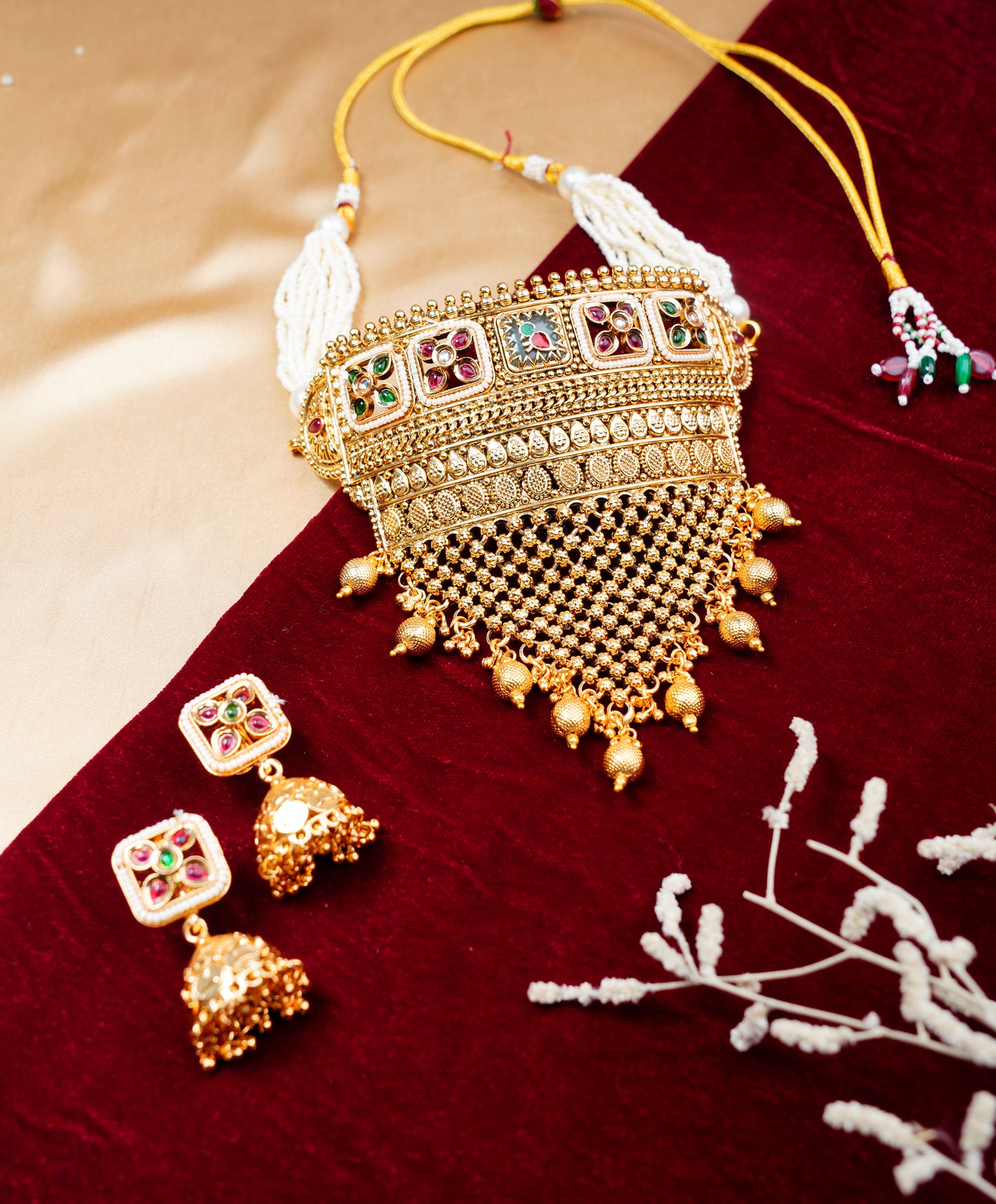Brass_Rajwari Heritage Style Necklace Set