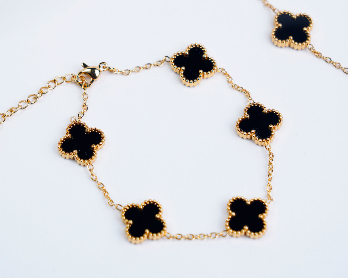 Anti Tarnish_Gold Plated Clover shape Combo Set