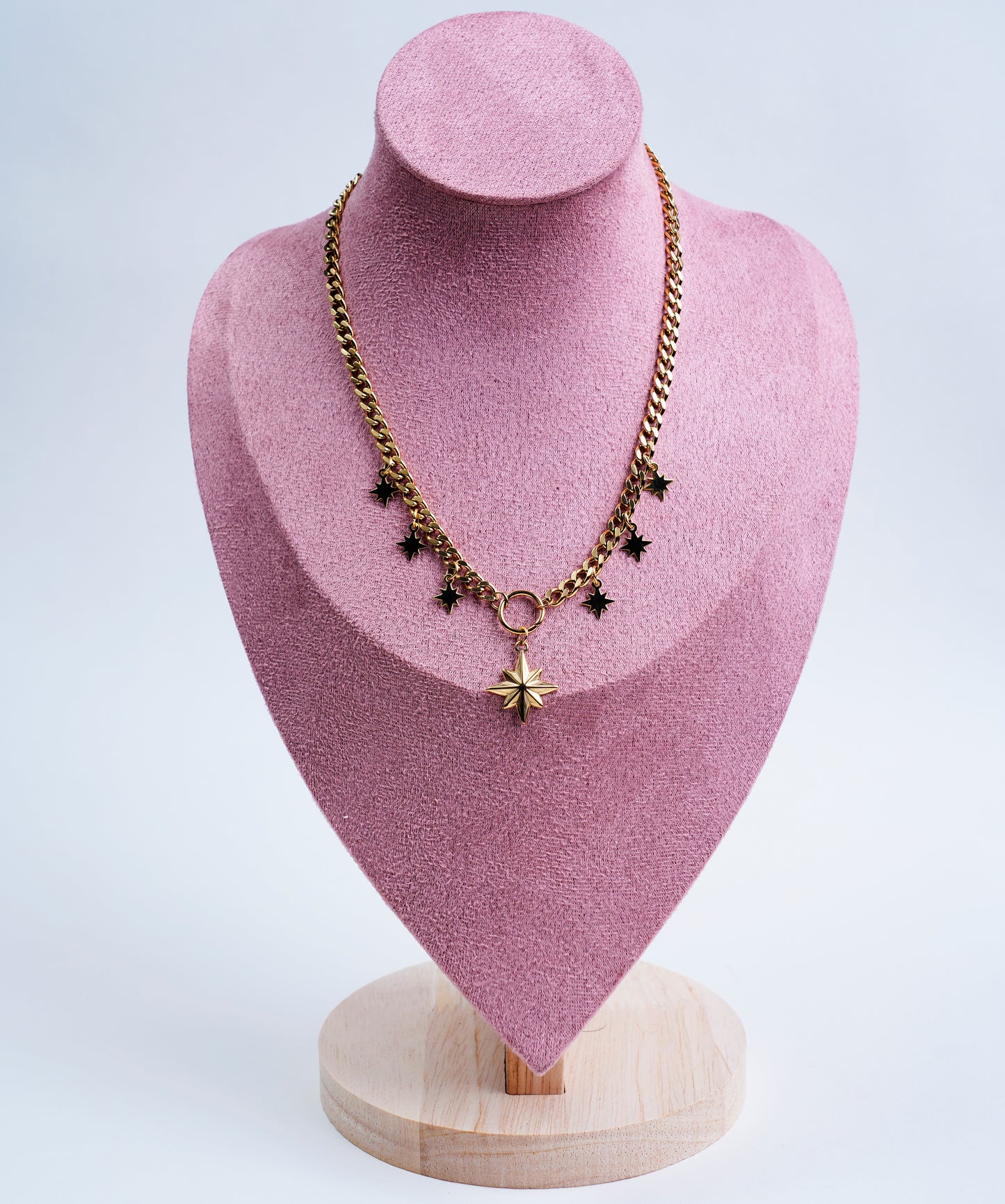 Anti Tarnish_Gold Plated Star Shape Necklace