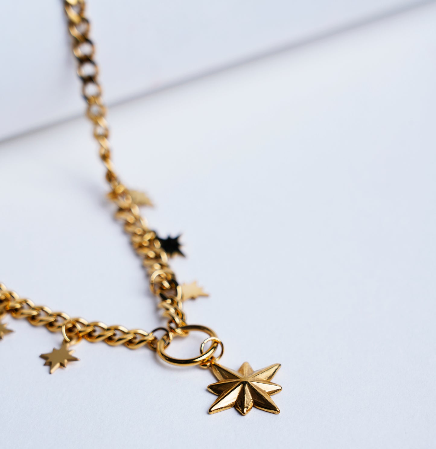 Anti Tarnish_Gold Plated Star Shape Necklace
