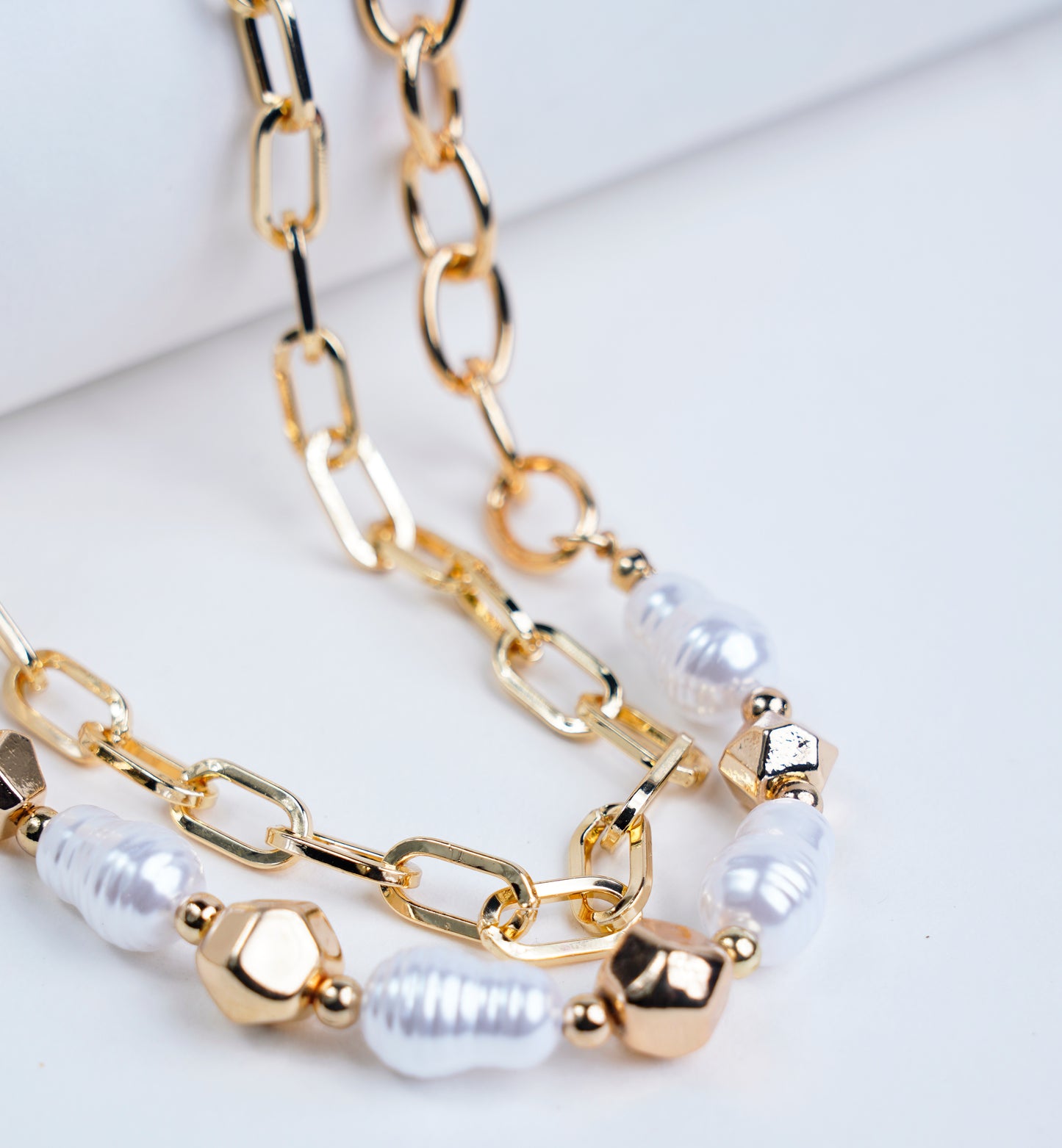 Anti Tarnish_Gold Plated Layered Necklace