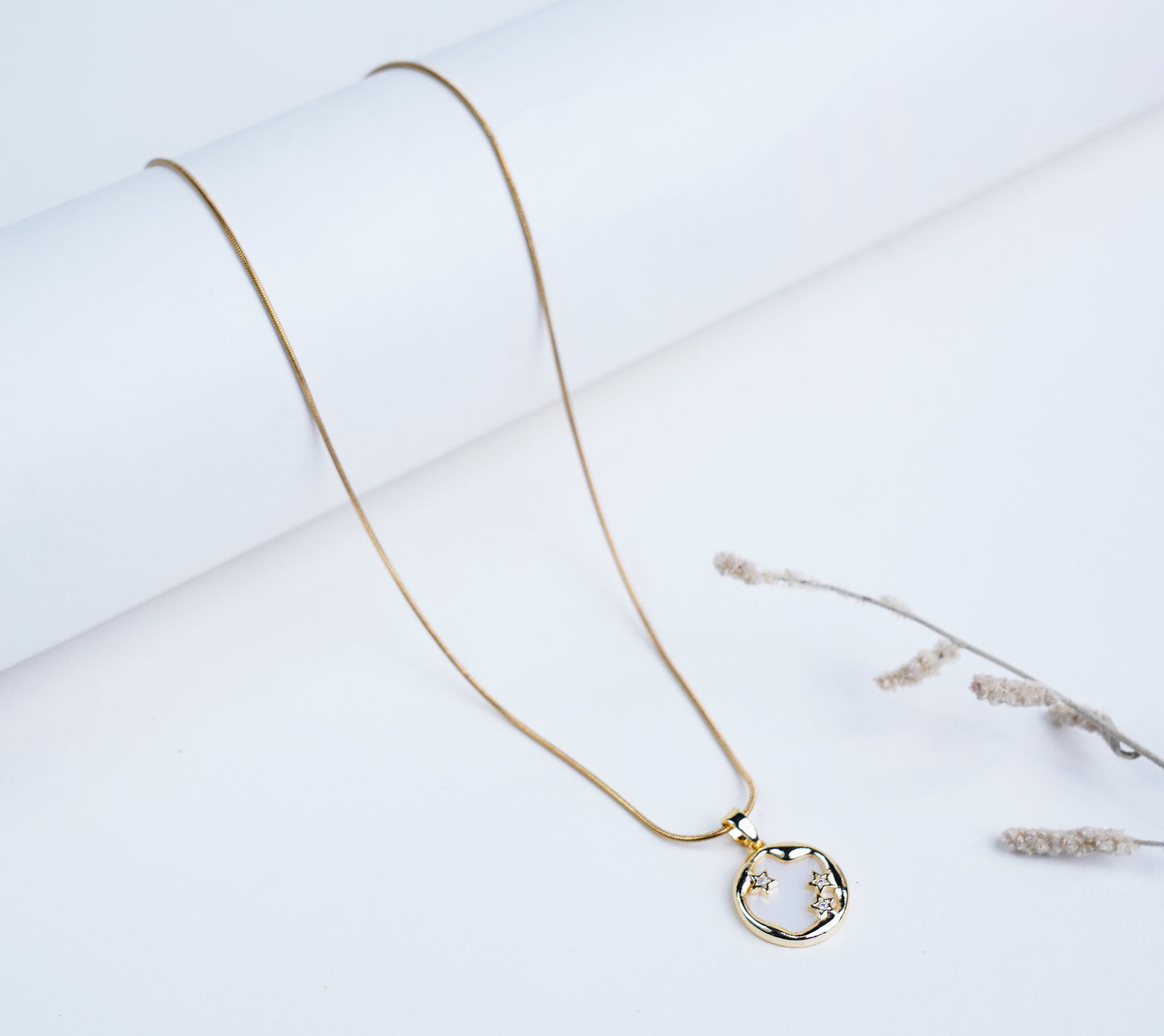 Anti Tarnish_Gold Plated Enamel Necklace Set