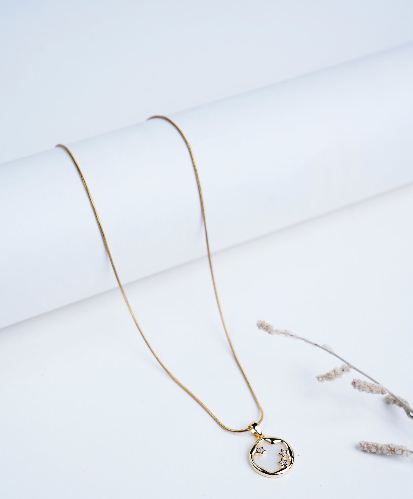 Anti Tarnish_Gold Plated Enamel Necklace Set