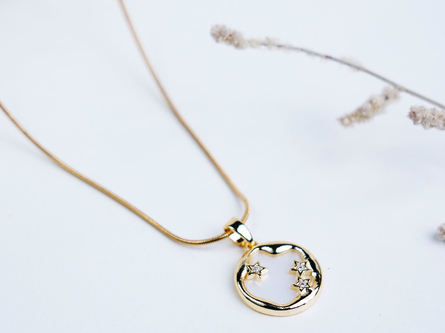 Anti Tarnish_Gold Plated Enamel Necklace Set