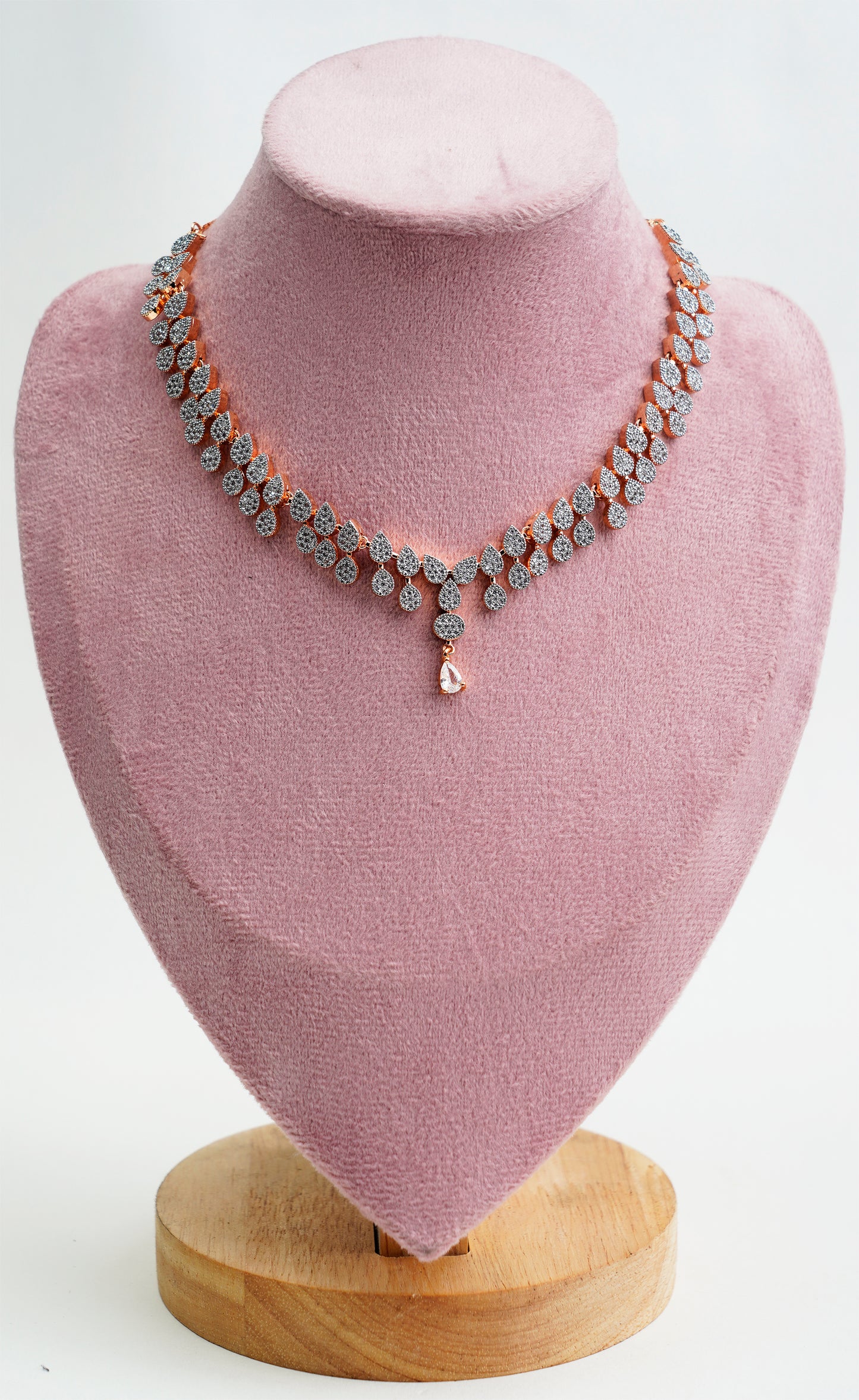 American Diamond_Drop Shape Necklace Set