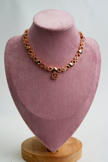 American Diamond_Round Shape Necklace Set