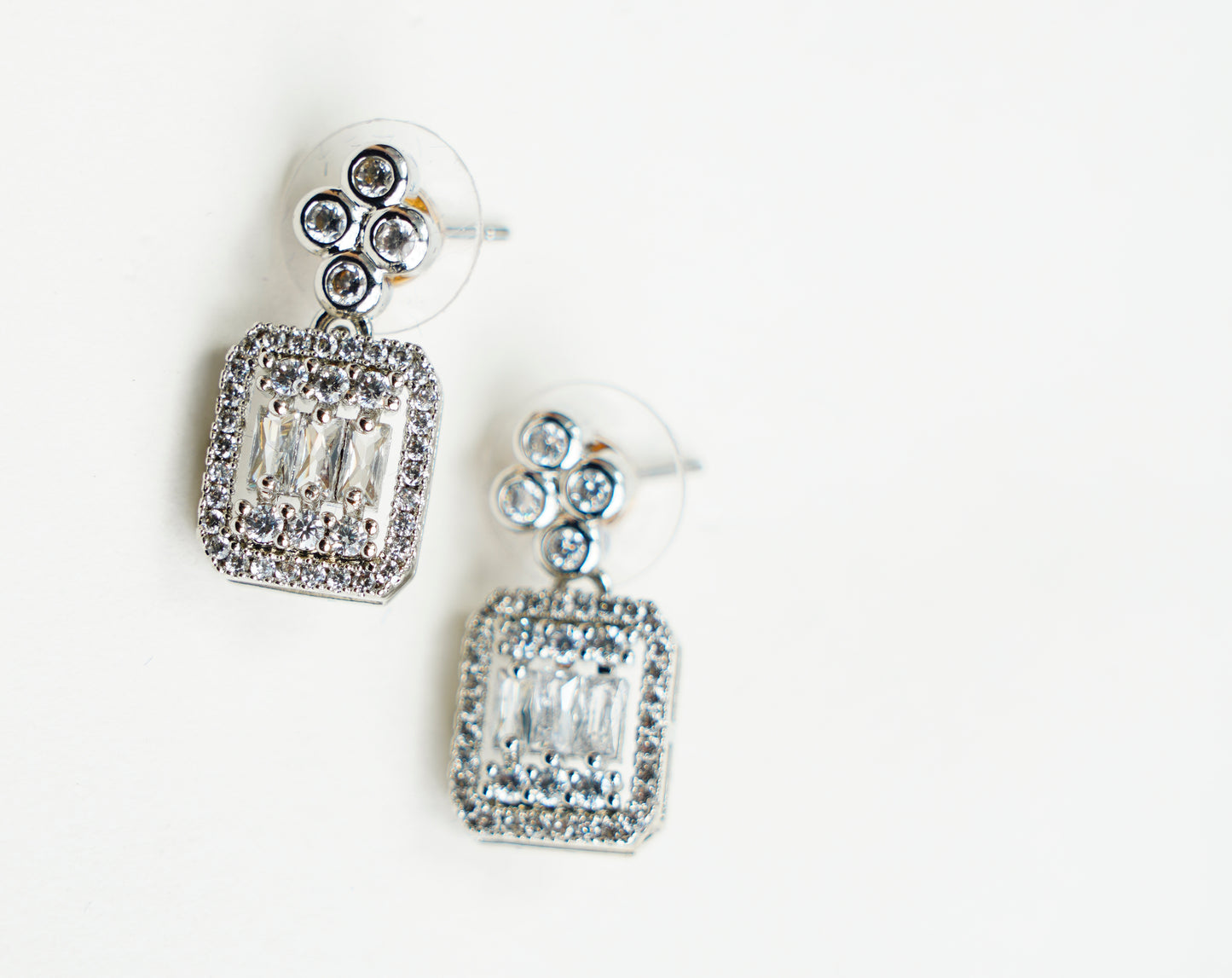 American Diamond_Square Shape Necklace Set
