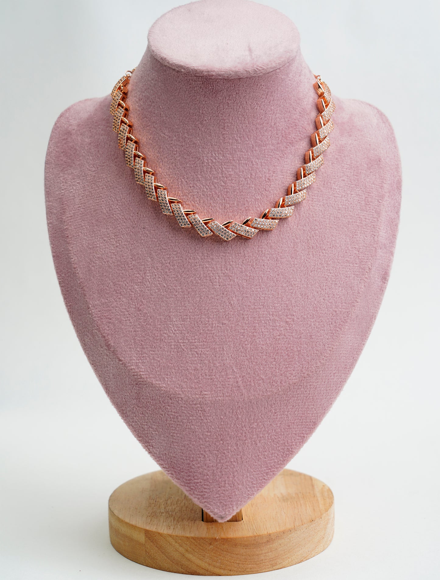 American Diamond_Triangle Shape Necklace Set