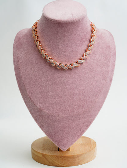 American Diamond_Triangle Shape Necklace Set