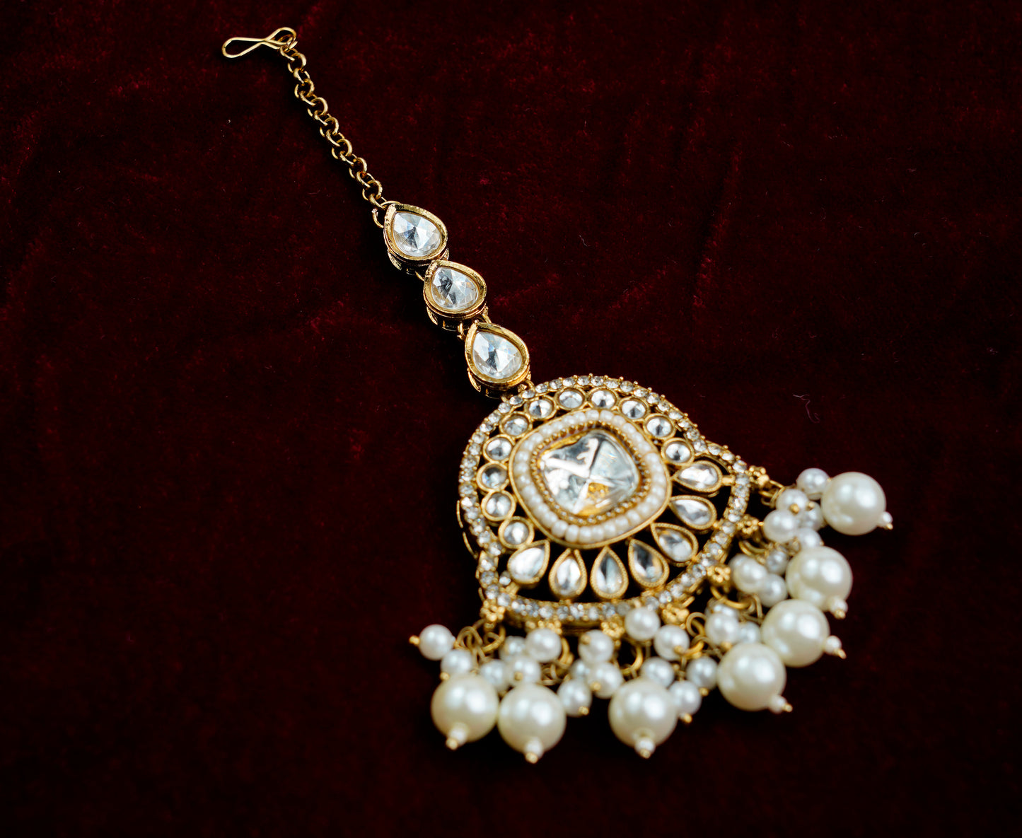 Kundan Polki_White Colour Bridal Necklace Set