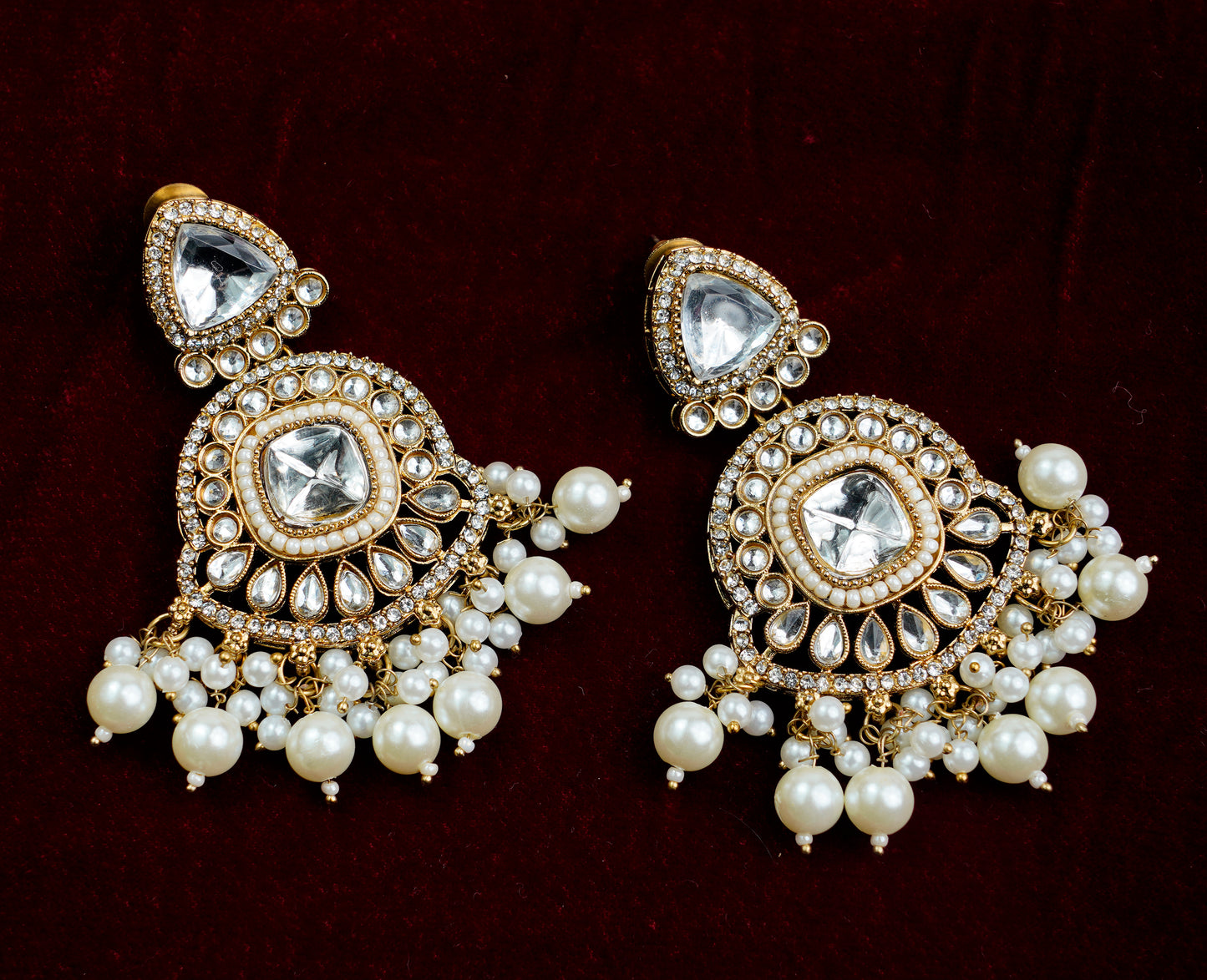 Kundan Polki_White Colour Bridal Necklace Set