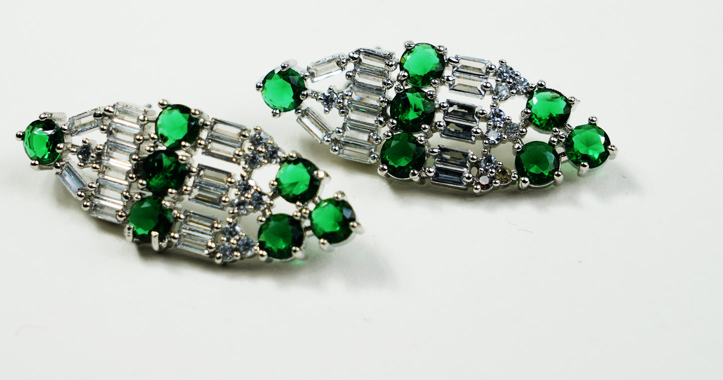 American Diamond_Small Round Stone Necklace Set