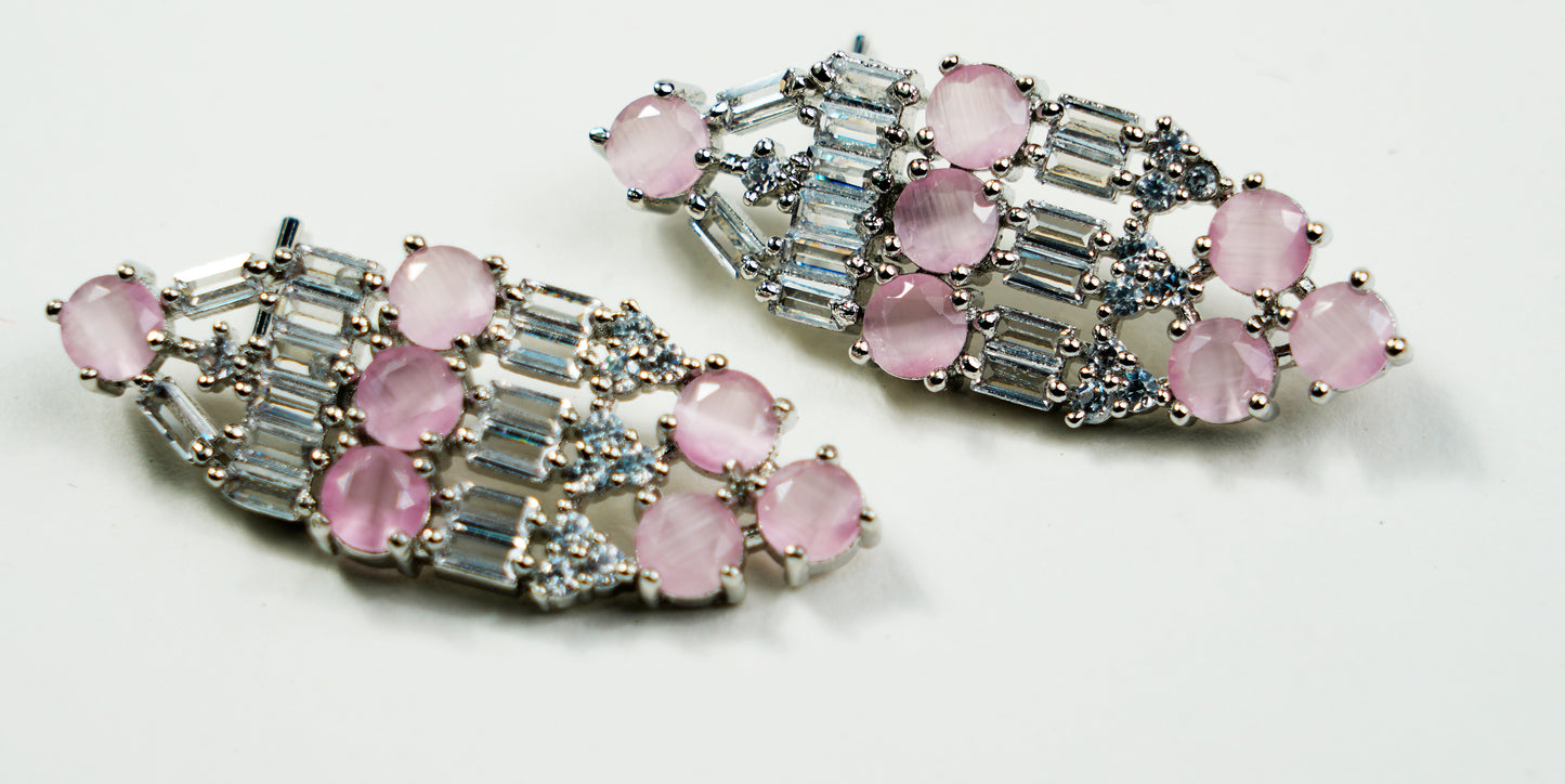 American Diamond_Small Round Stone Necklace Set