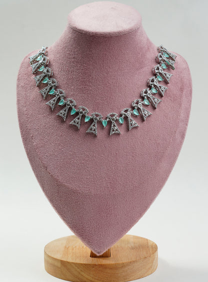 American Diamond_Triangle Shape Necklace Set