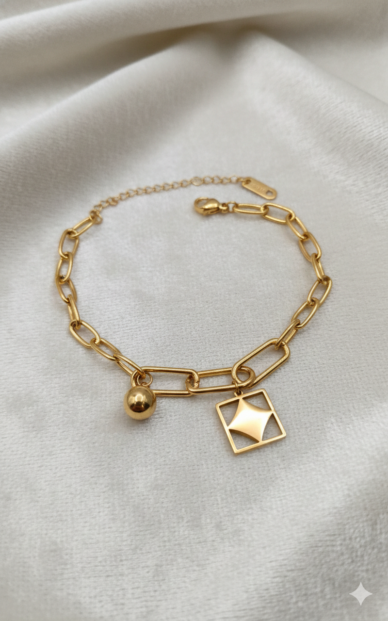 Anti Tarnish-Star Charm Bracelet