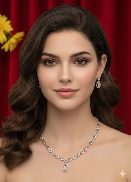 American Diamond- Silver Plated