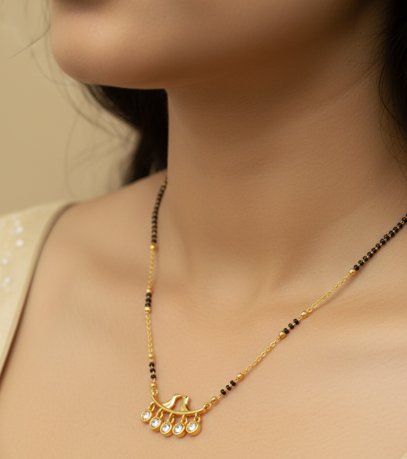 Bird Shape_Gold Plated Mangalsutra
