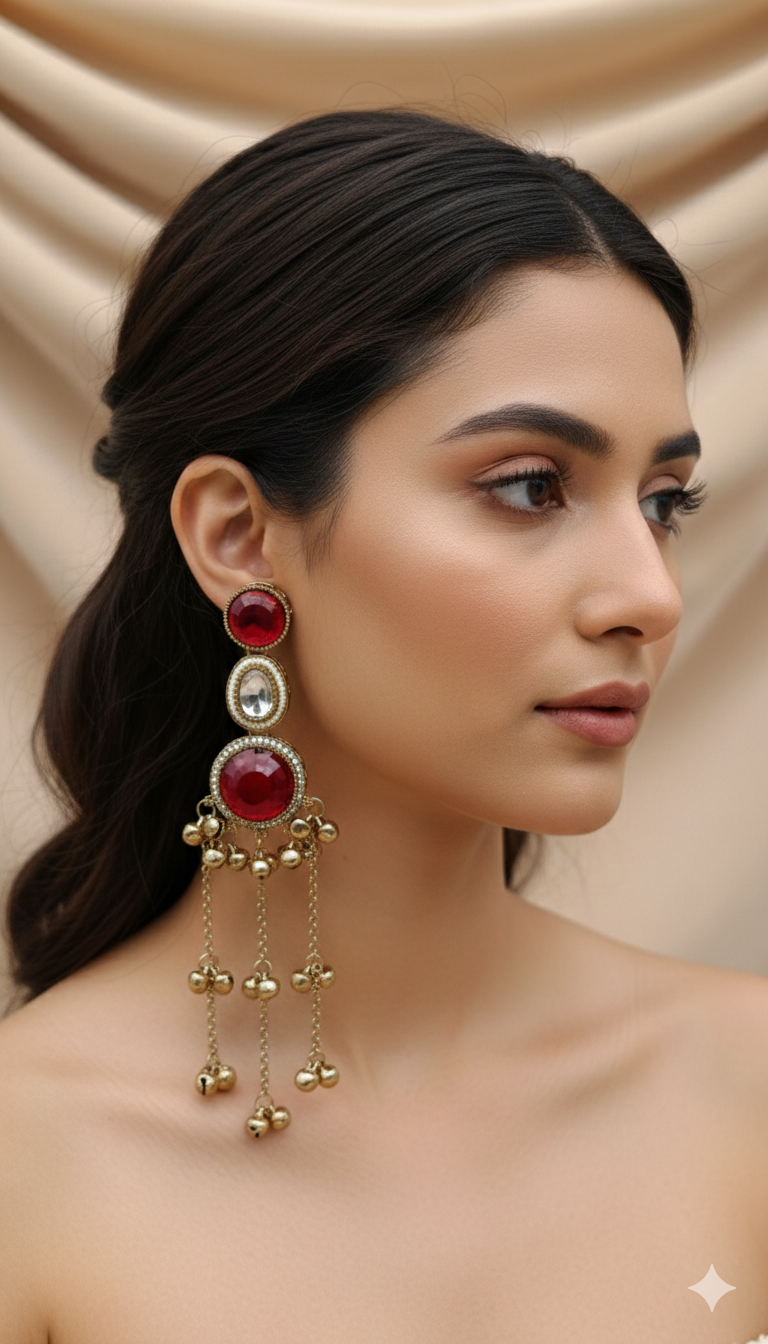 Round Shape_Kashmiri Jhumka Earrings