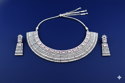 American Diaomnd_Semi Bridal Necklace Set