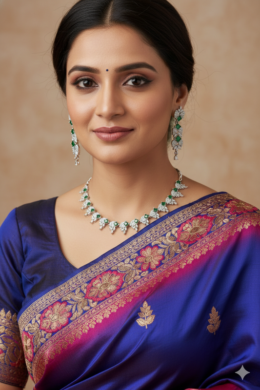 American Diamond_Bird Shape Necklace Set