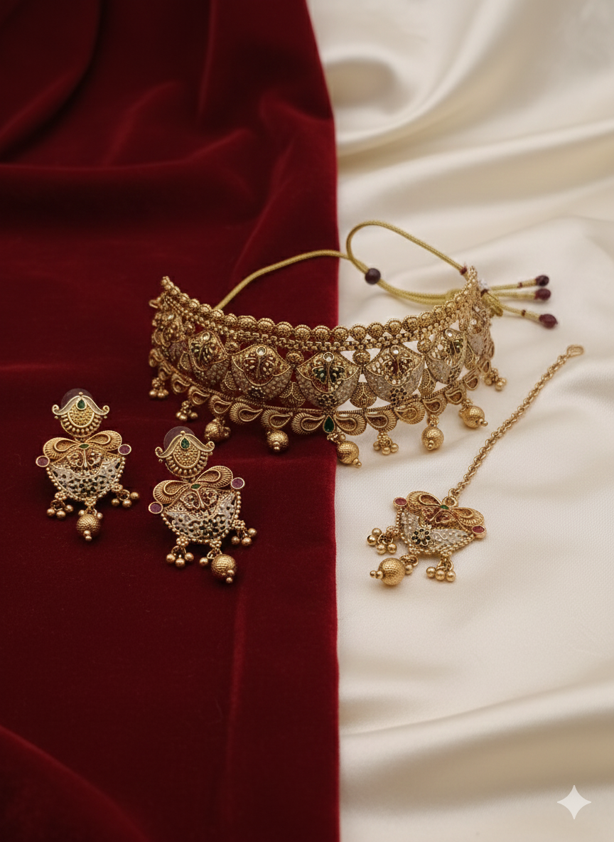 Chokar Set- Brass Premium Jewellery