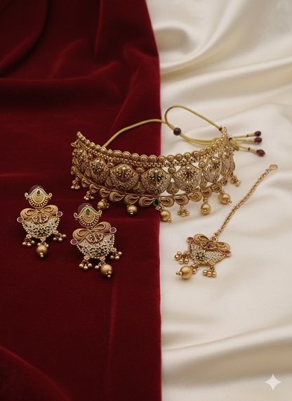 Chokar Set- Brass Premium Jewellery