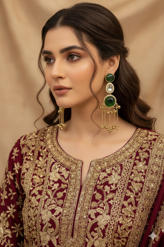 Round Shape_Kashmiri Jhumka Earrings