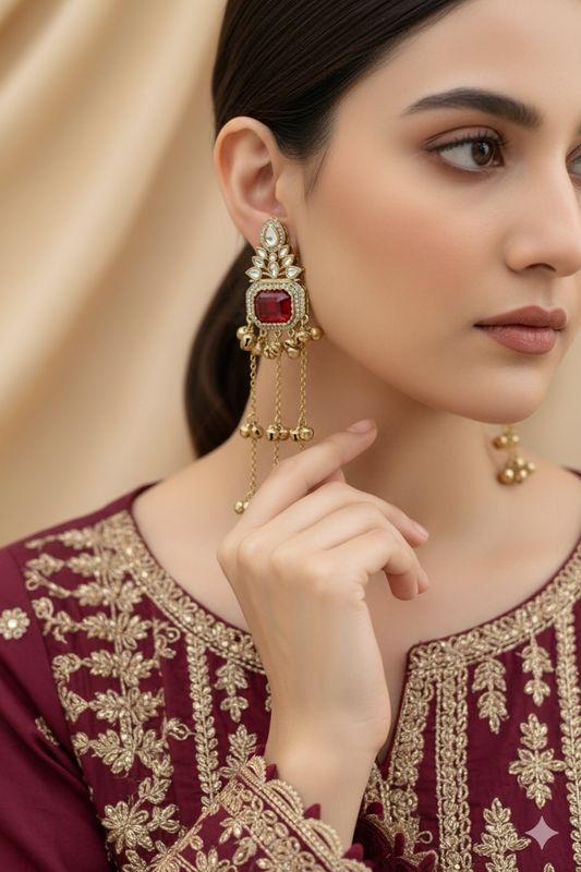 Drop Style_Traditional Kashmiri Jhumka Earrings