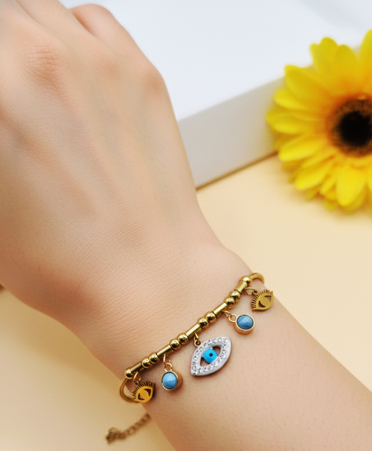 Anti Tarnish_Evil Eye Bracelet