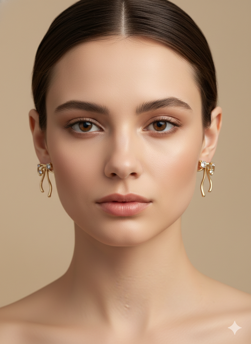 Gold-Plated Vow Knot Earrings