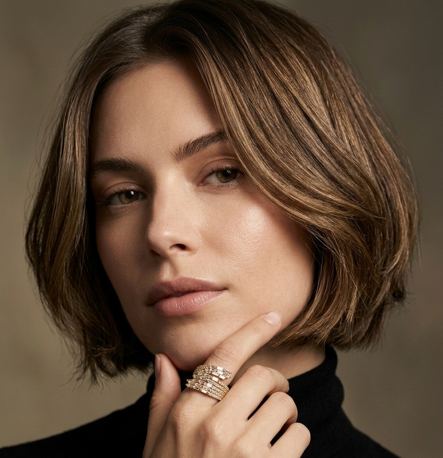 Gold Plated_Baguette-Cut Diamond Ring
