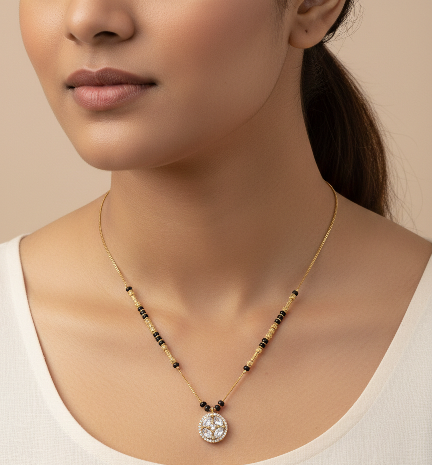 Round Shape_Gold Plated Mangalsutra